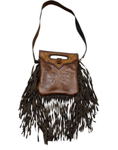 Load image into Gallery viewer, Fringe Cowhide Purse Template