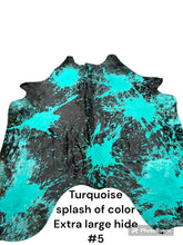 Load image into Gallery viewer, Turquoise Splash of Color hides extra large
