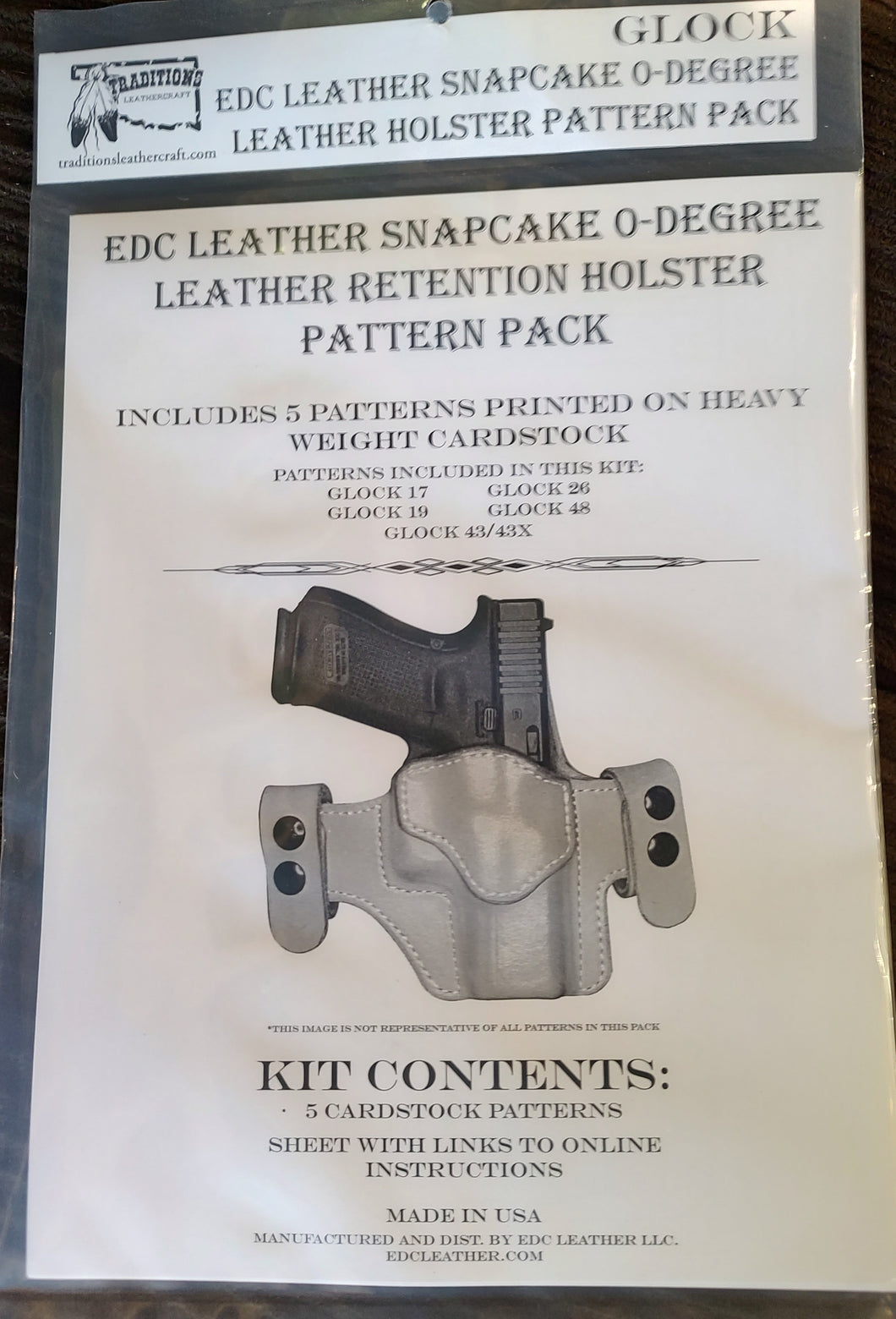 EDC Snap Cake 0-Degree Leather Retention Holster Pattern Pack