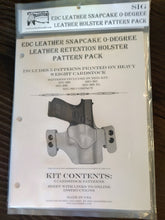Load image into Gallery viewer, EDC Snap Cake 0-Degree Leather Retention Holster Pattern Pack