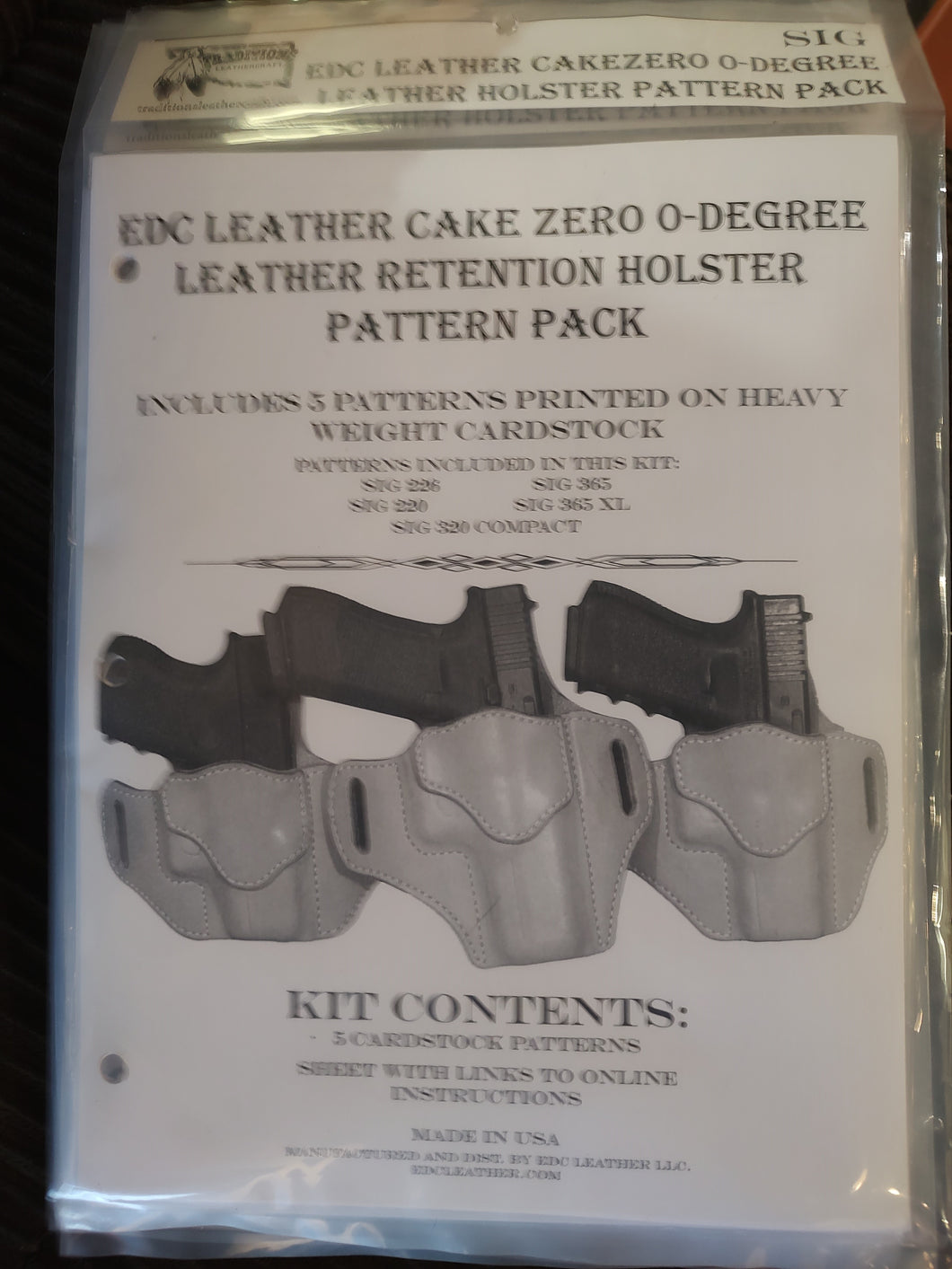EDC Cake Zero 0-Degree Leather Retention Holster Pattern Pack