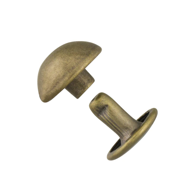69-983-06-6 TierraCast Antiqued Brass Plated Leather Rivets, 1/8 dia -  Rings & Things