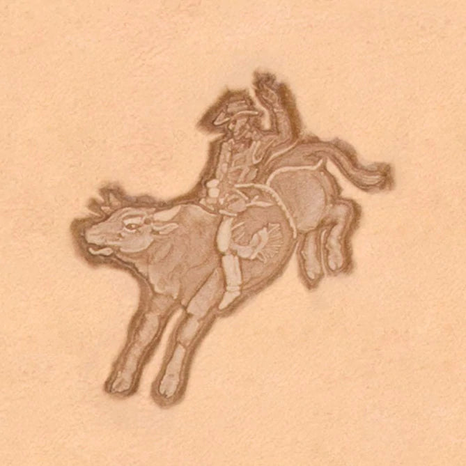 3-D Stamp Bull Rider