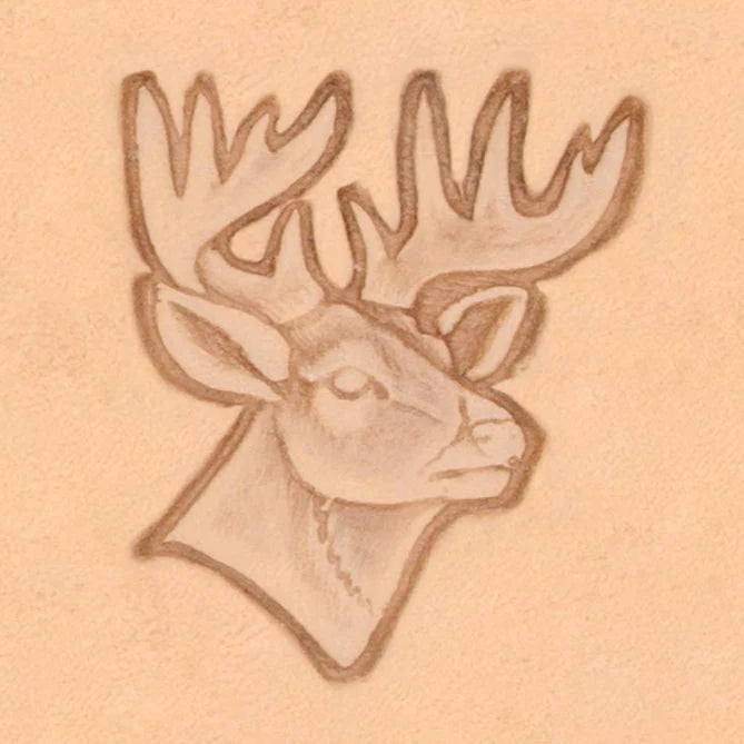 3-D Stamp Deer Head