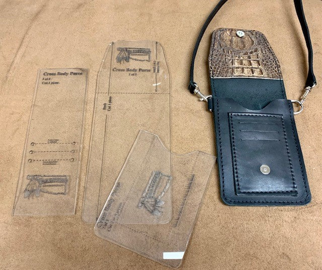 leather templates, leather crossbody templates, leather cross body