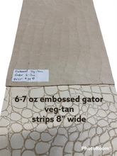 Load image into Gallery viewer, Embossed gator Veg-tan
