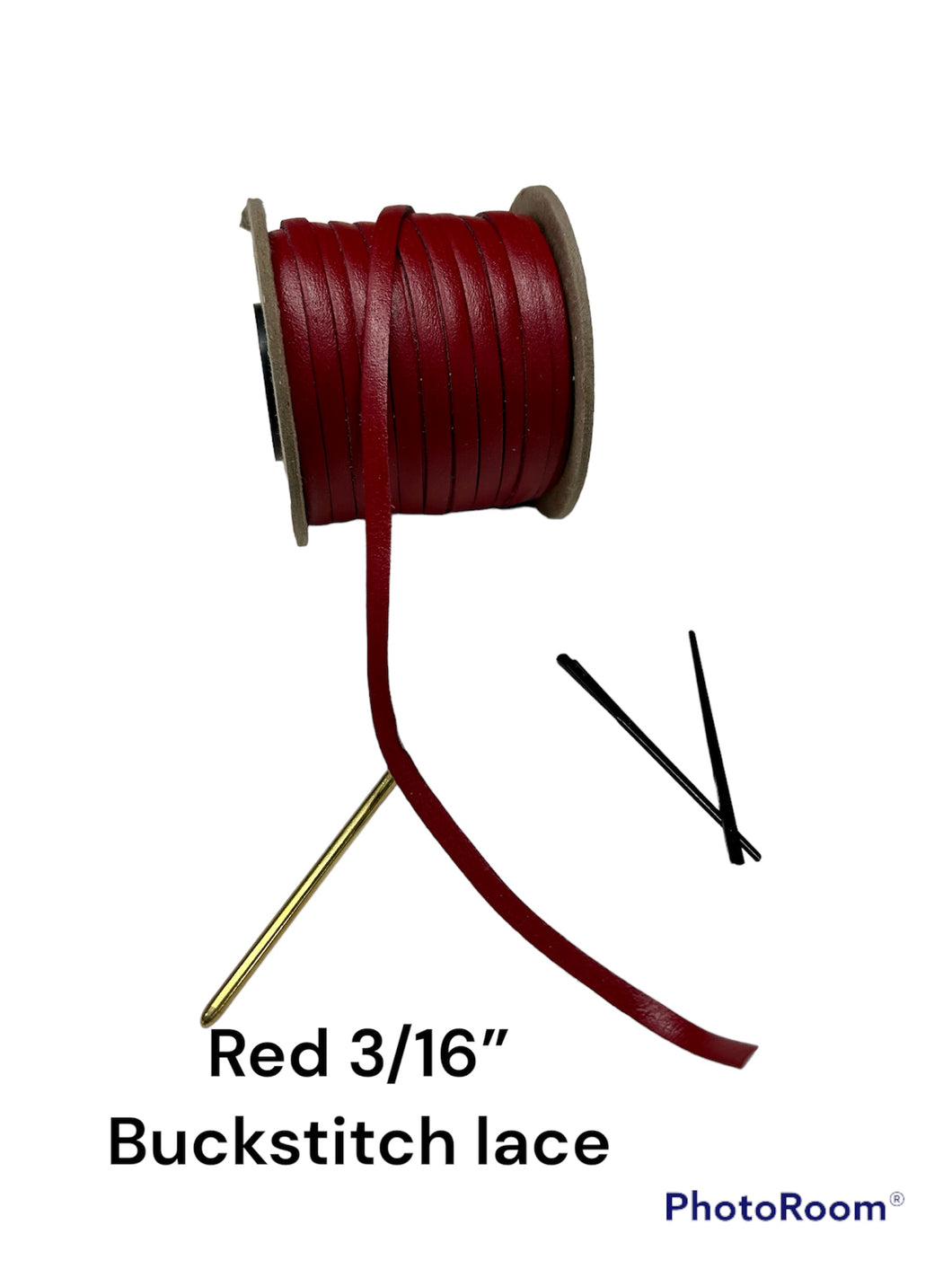 Red 3/16” Buckstitch lace