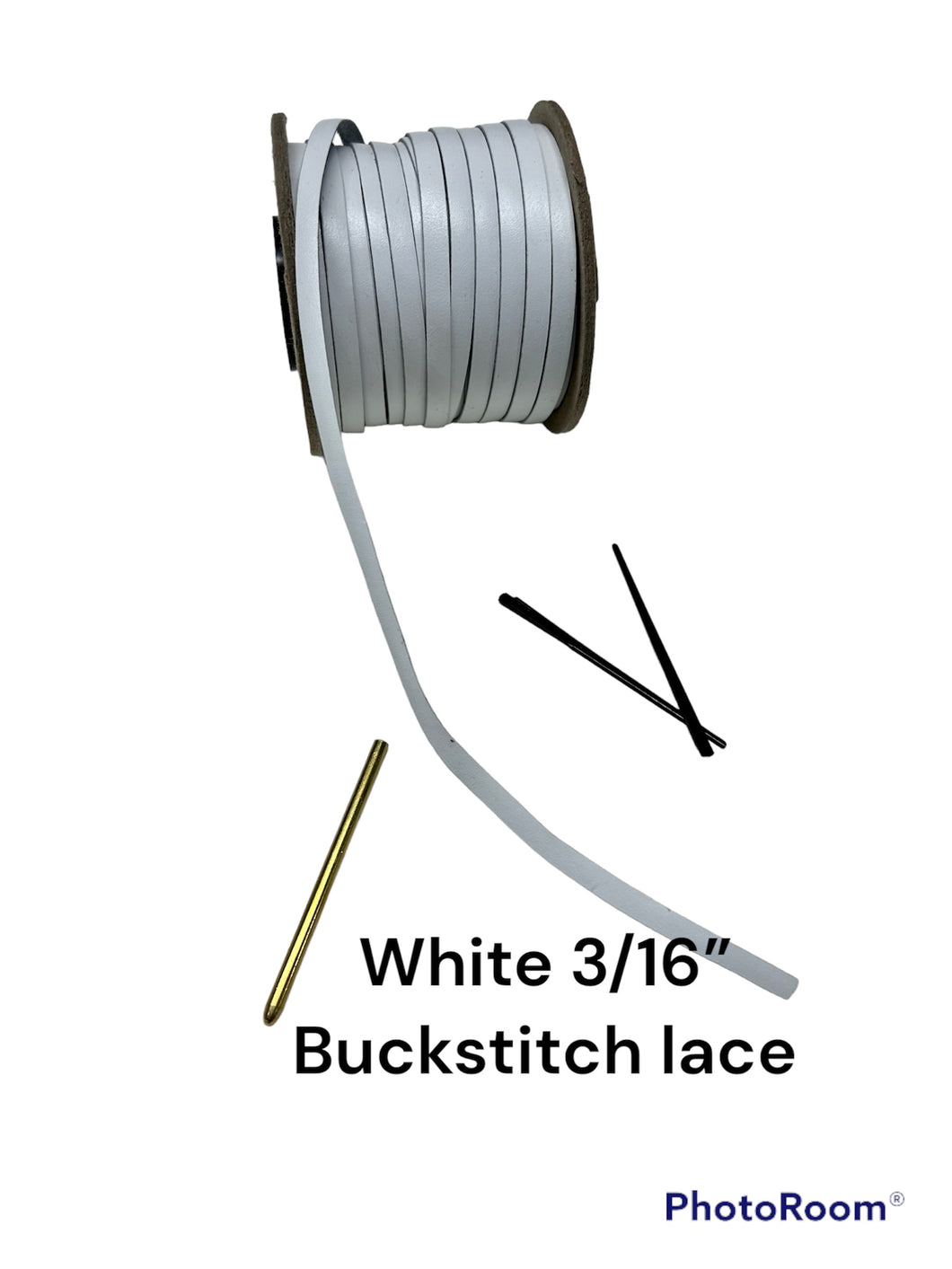 White 3/16” Buckstitch lace