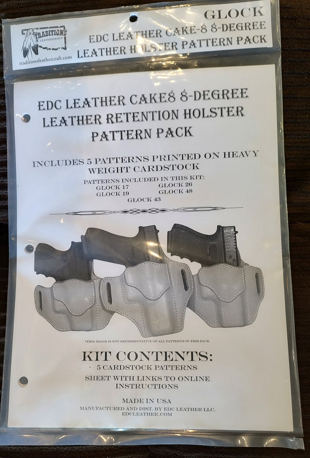 EDC Cake-8 8-Degree Leather Retention Holster Pattern Pack
