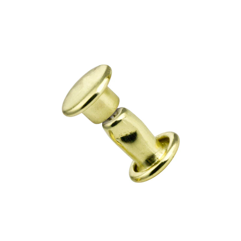 Double Cap Rivets, Extra Small  6mm, 100 pk