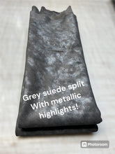 Load image into Gallery viewer, Grey suede split w/ metallic highlights
