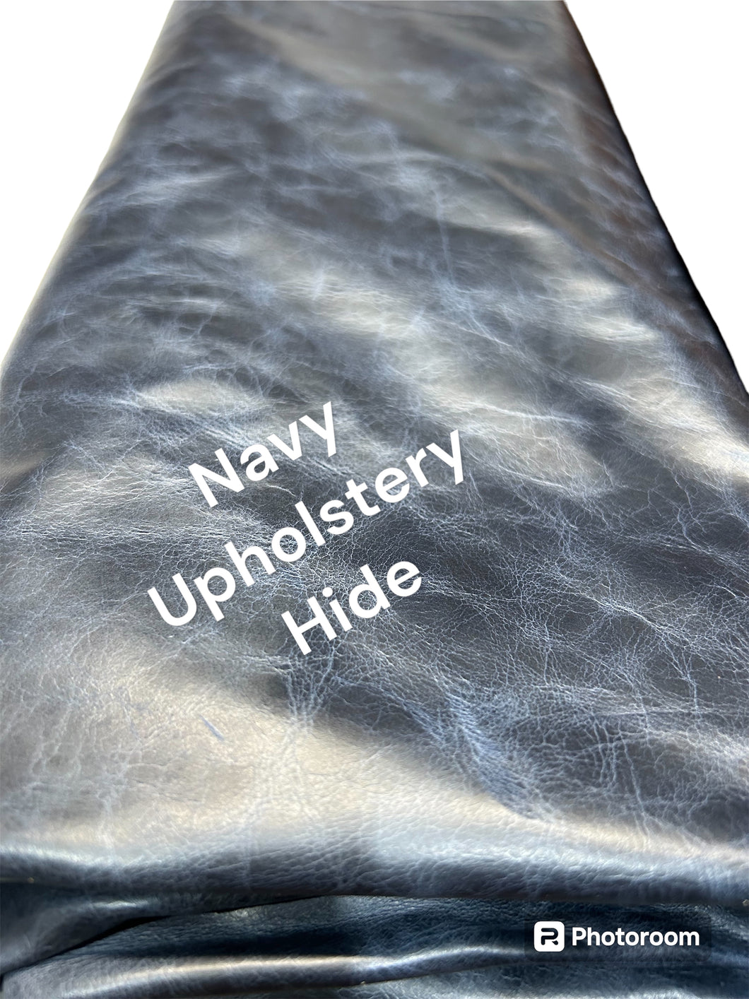 Navy upholstery hide