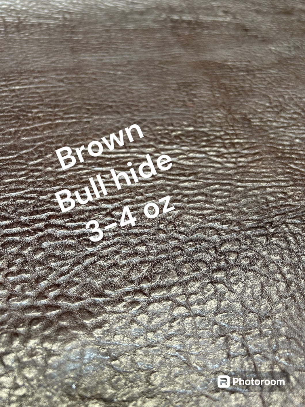 Shrunken grain Bull hide