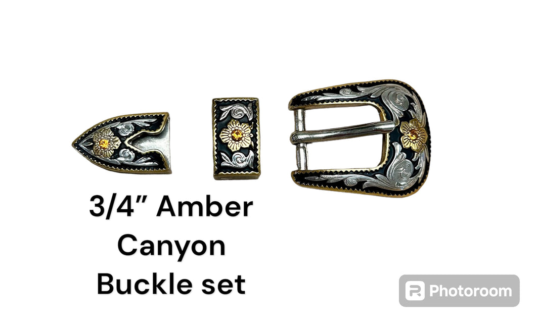 Amber Canyon 3 piece buckle set
