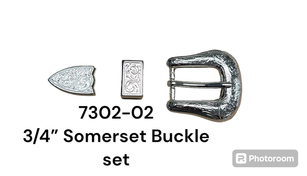 Somerset engraved buckle set 3/4”