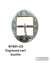 Load image into Gallery viewer, Engraved cart buckle nickel plated
