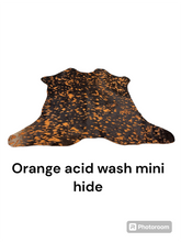 Load image into Gallery viewer, Acid wash mini cowhide

