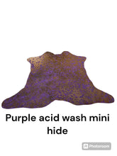 Load image into Gallery viewer, Acid wash mini cowhide
