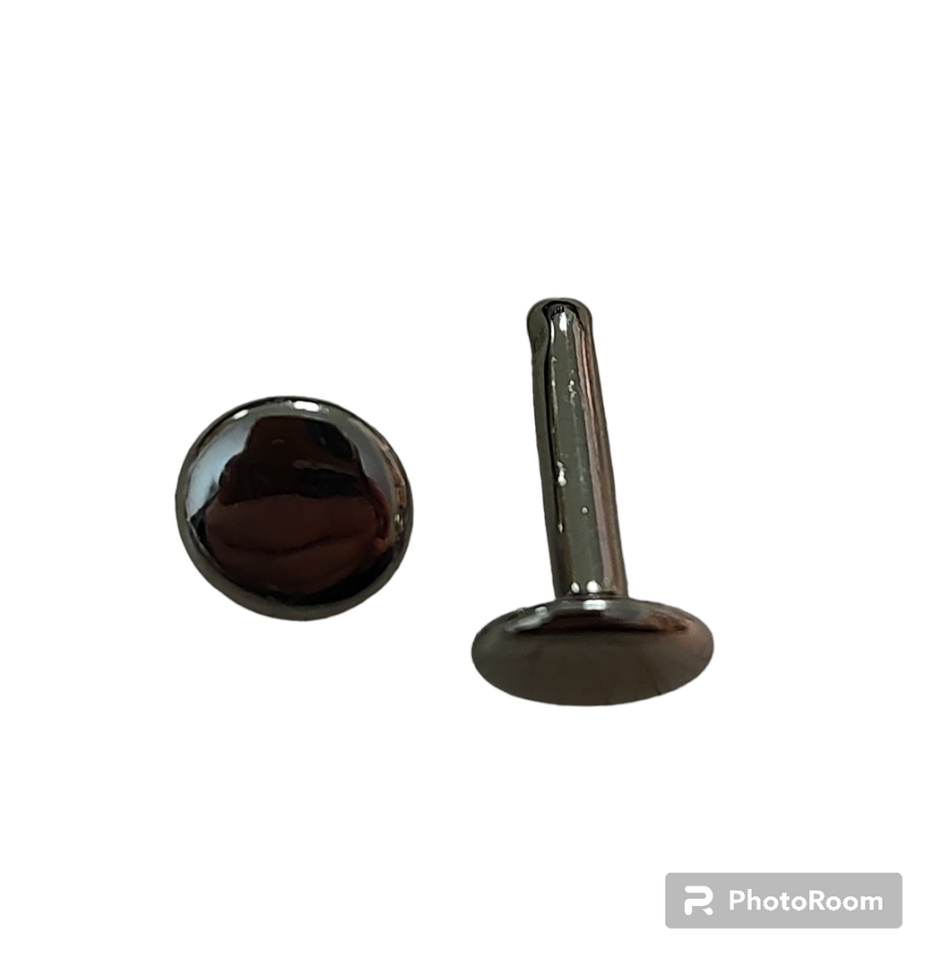 Large Back Rivets Caps Extra Large Double Cap Rivet Nickel Plated | 9x15mm, 100-Pack ...