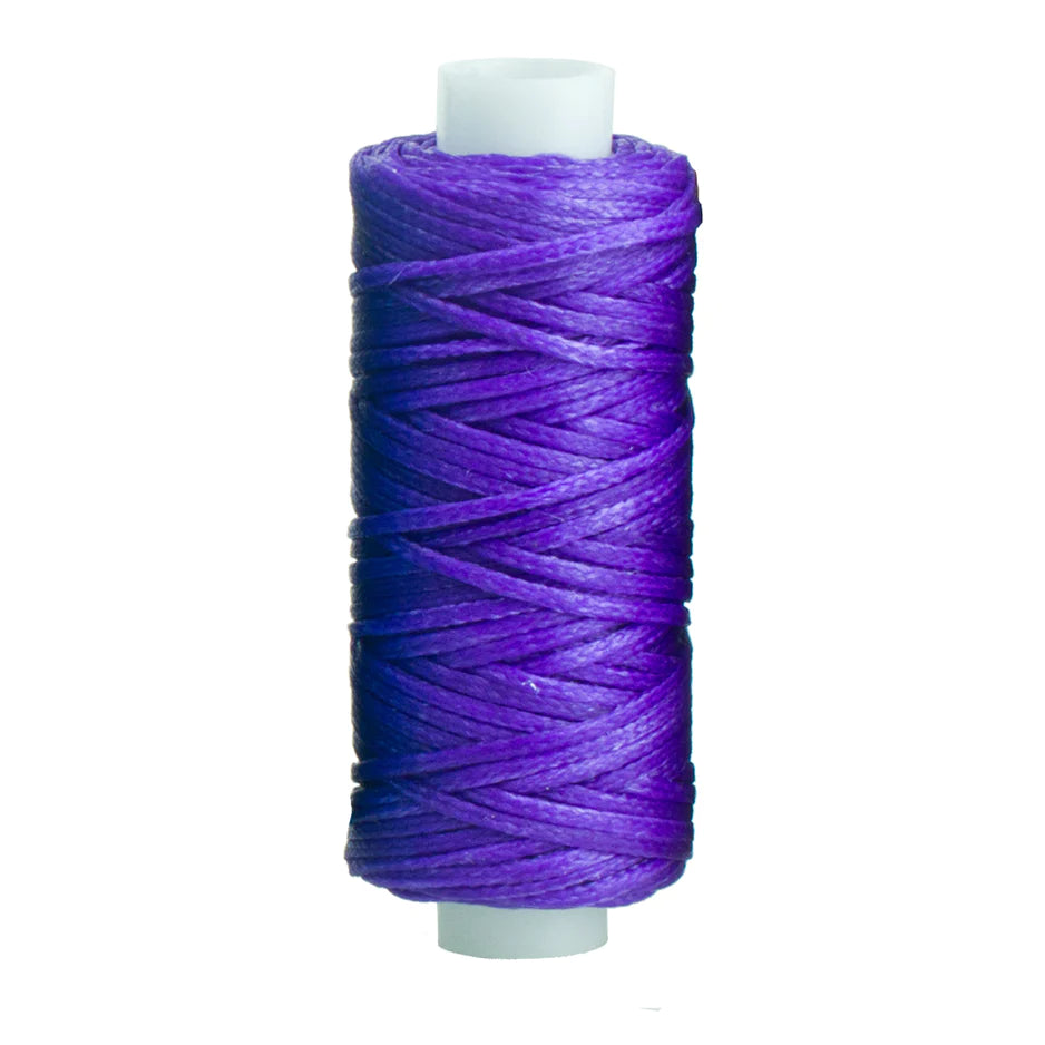 Waxed Braided Cords, Purple 22.5m (25 yards)