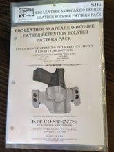 Load image into Gallery viewer, EDC Snap Cake 0-Degree Leather Retention Holster Pattern Pack
