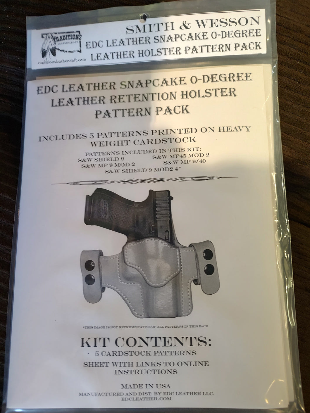 EDC Snap Cake 0-Degree Leather Retention Holster Pattern Pack