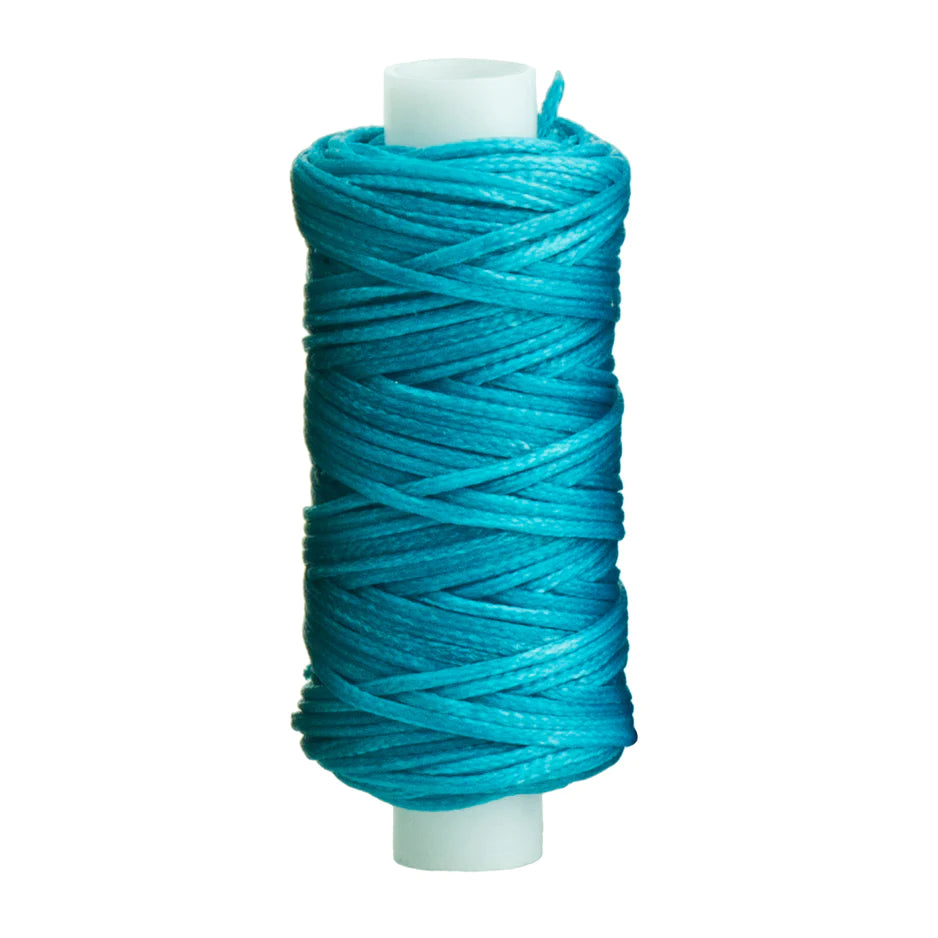 Waxed Braided Cords, Turquoise 22.5m (25 yards)