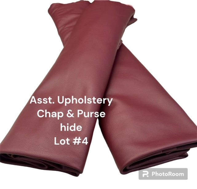 Assorted Upholstery Chap & Purse hide Lot #4