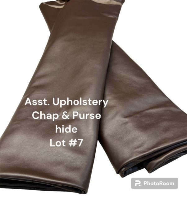 Assorted Upholstery Chap & Purse hide Lot #7