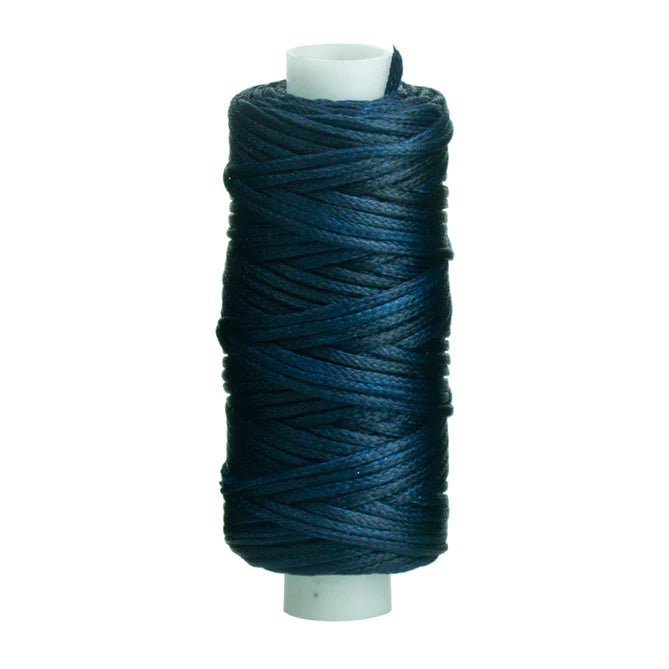Waxed Braided Cords, 22.5m (25 yards) Navy Blue