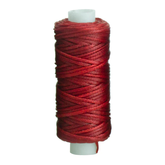 Waxed Braided Cords, Red