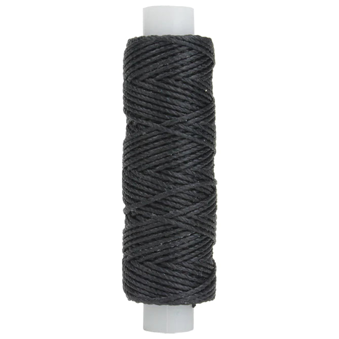 Waxed Braided Cords, Black