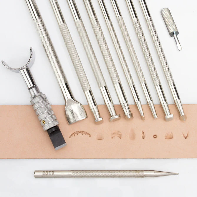 11 Piece Basic Stamping Tool Set – Traditions Leathercraft LLC