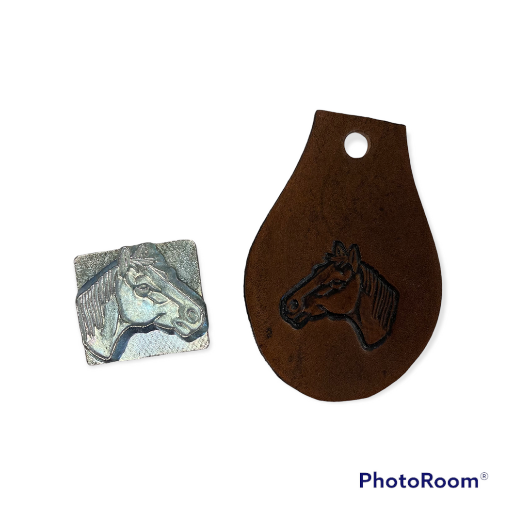 3-D Stamp Horse Looking Left