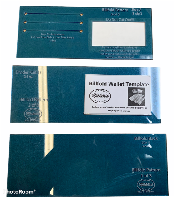 Acrylic template - Billfold wallet