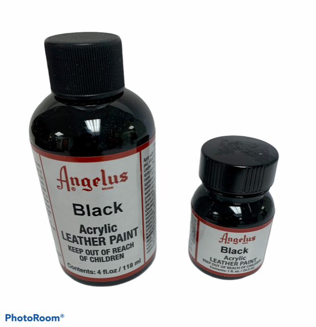 Angelus Leather Paint Flat Black 1oz Bottle