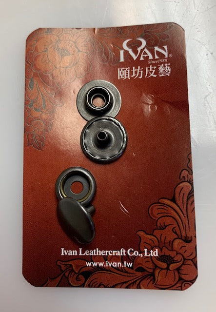 Line 20 Snaps 10pk  gun metal