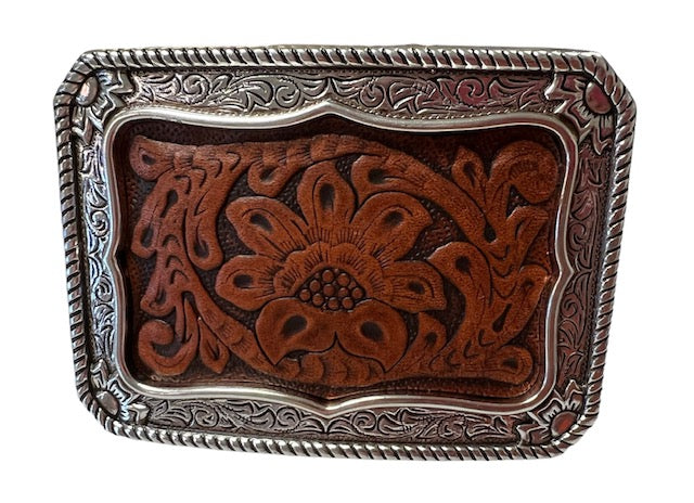 Leather Floral Buckle