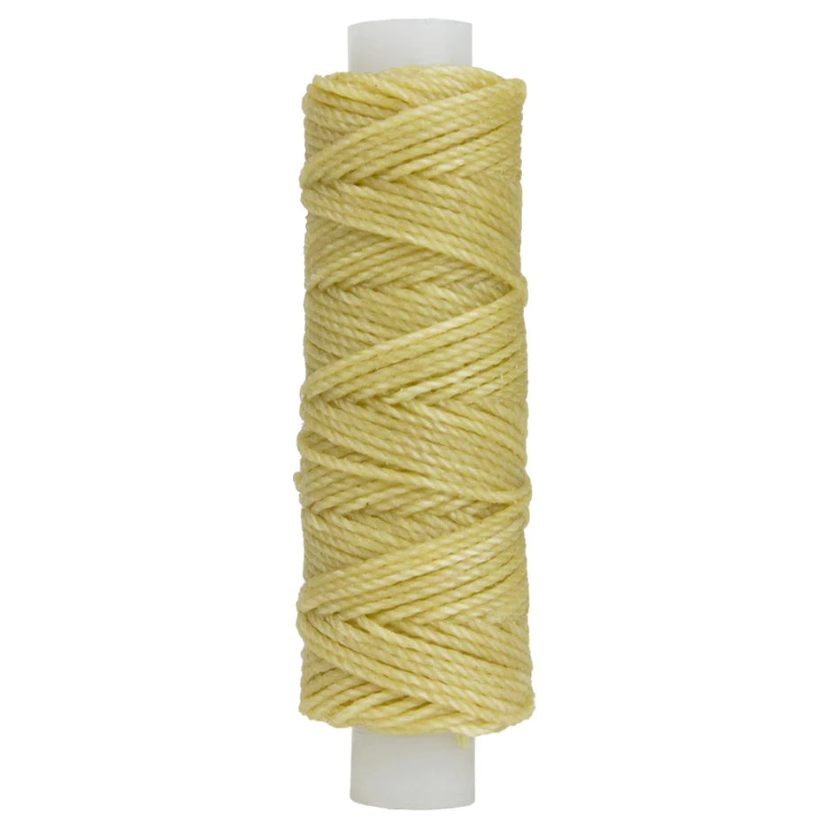 Waxed Polyester Threads, 22.9m (25 yards) Natural