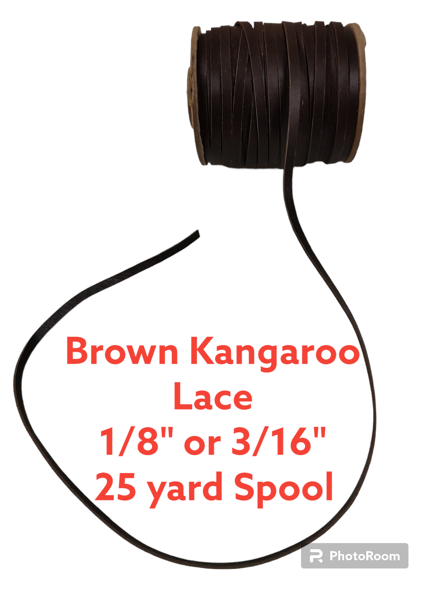 PREMIUM QUALITY 3mm (1/8) Width CHOCOLATE Kangaroo Leather Lacing SOLD BY  YARD