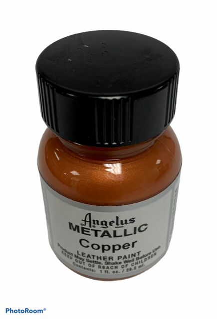 Angelus Metallic-1 oz Leather Paint, Copper ⋆ Hill Saddlery