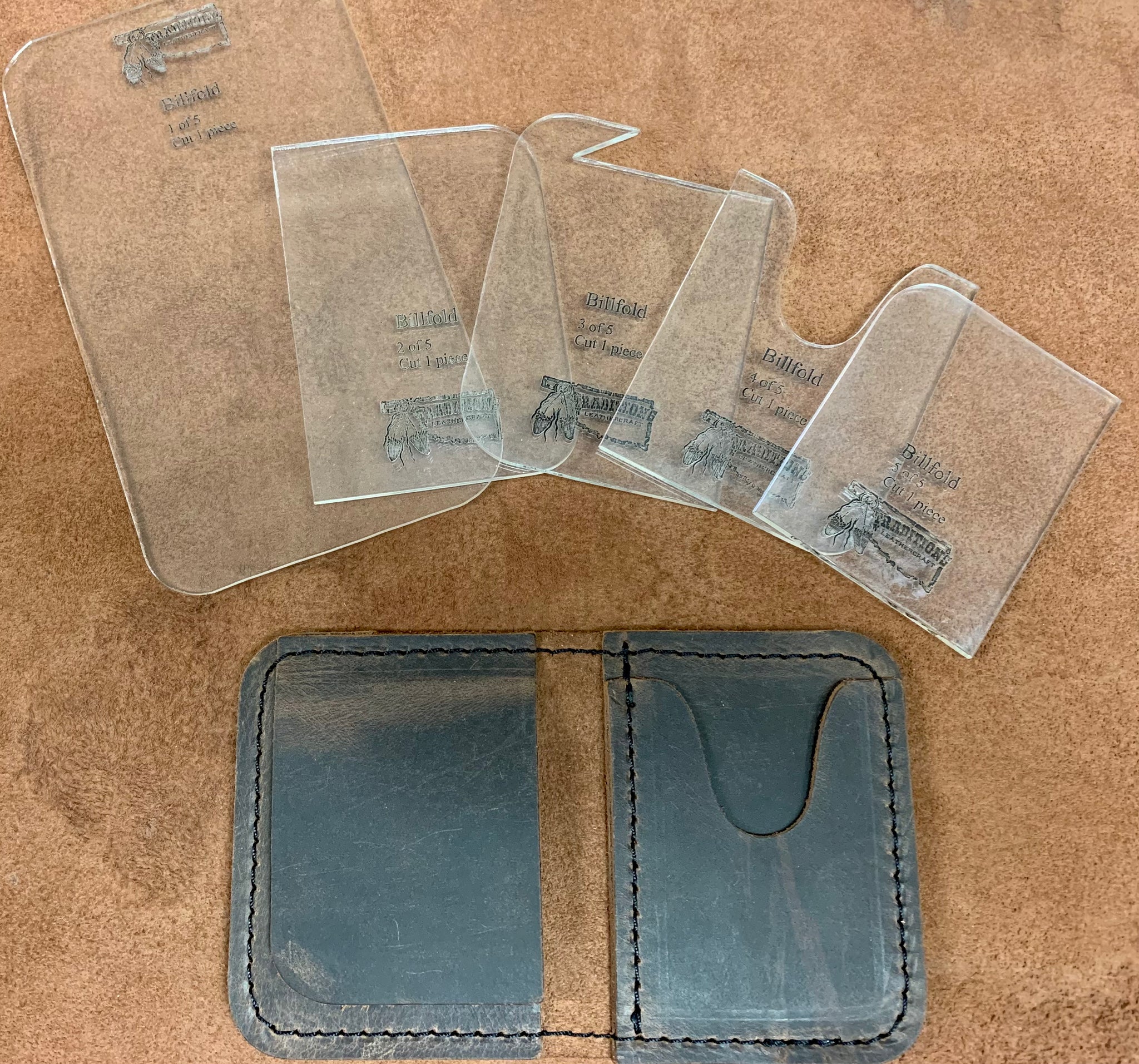 KC Front Pocket Wallet acrylic template – Traditions Leathercraft LLC