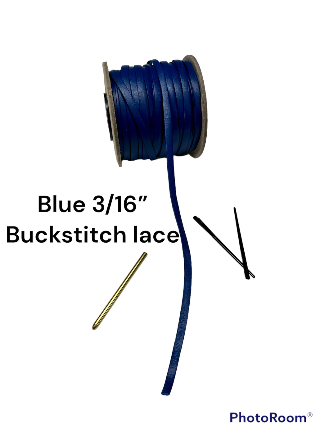 Blue 3/16” Buckstitch lace