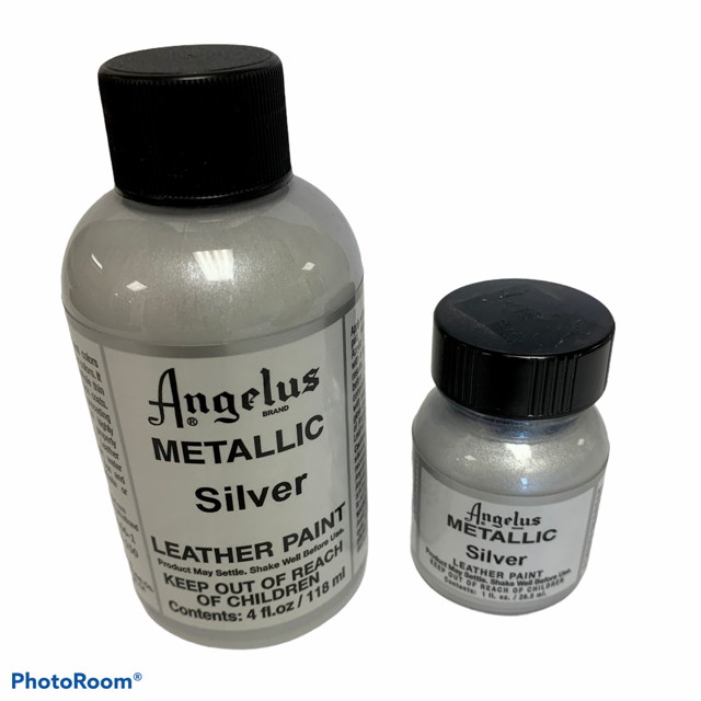 Angelus Metallic Acrylic Leather Paint 1oz Pewter